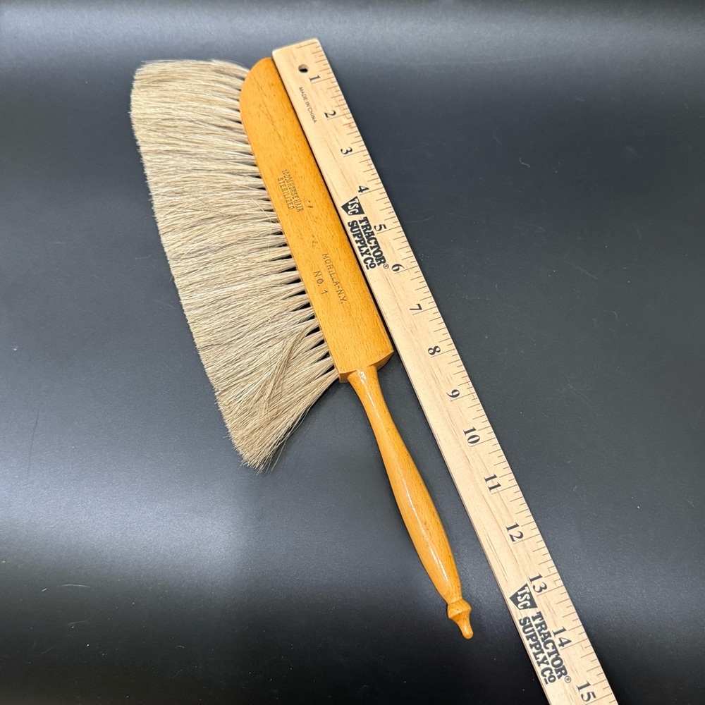 Vintage MORILLA-NY No.1 100% Horsehair Sterilized Drafting Dusting Brush - Picture 7 of 10
